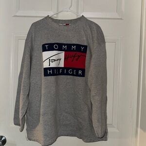 Tommy Hilfiger Mens Gray Logo Sweatshirt XL